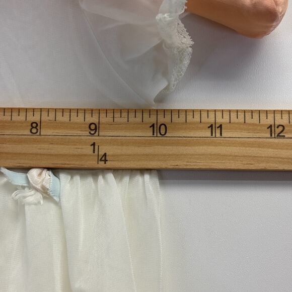 Vintage Infant Girl Delicate Tiered Christening Slip Dress Dainty Lace Victorian - Picture 8 of 8